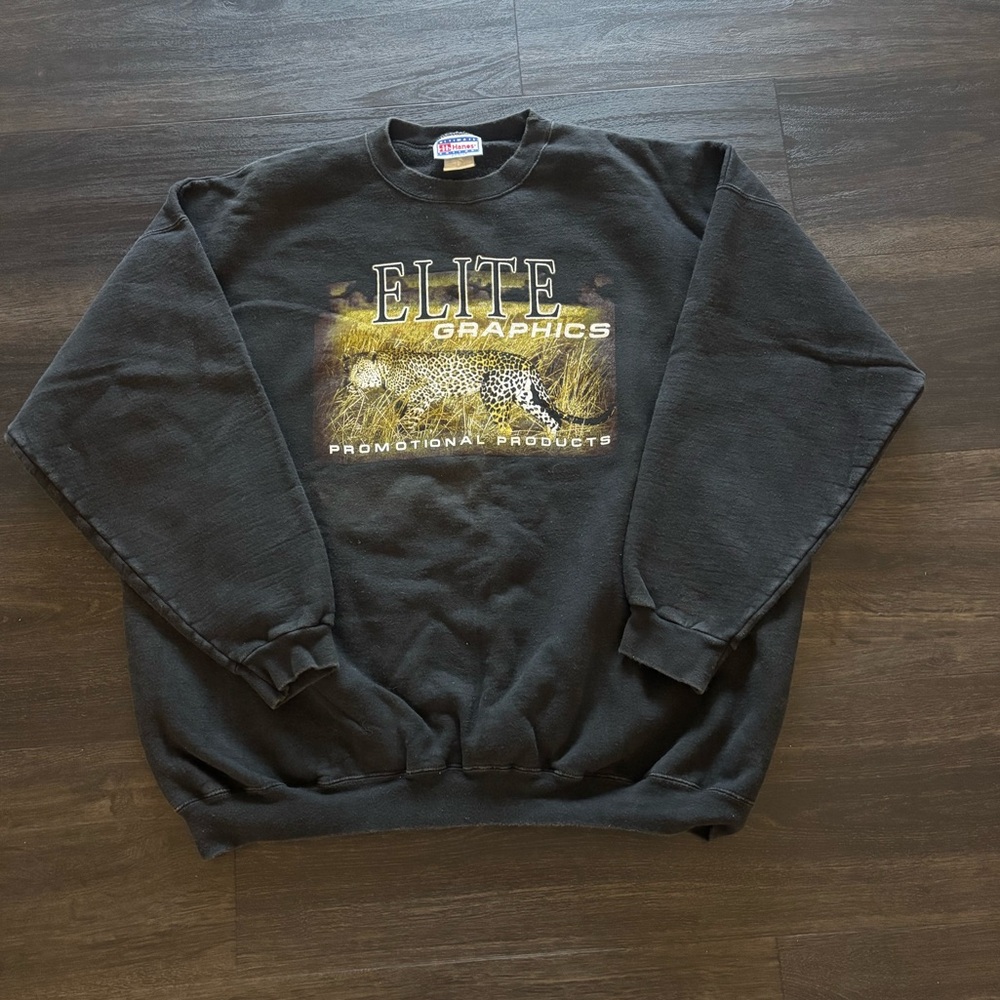 Vintage Elite Graphics Promotional Products Cheetah Heavyweight Crewneck
